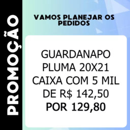 Guardanapo Pluma 20x21 Caixa com 5 mil