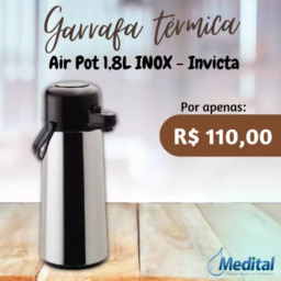 Garrafa Térmica - Air Pot 1,8L INOX - Invicta