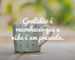 A gratidão é reconhecer que a vida é um presente